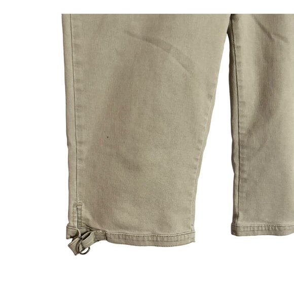 Mossissue vintage y2k 90s mossimo khaki capris adjustable buckle granola size 13 - Picture 3 of 7